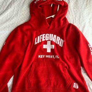 Red lifeguard hoodie!